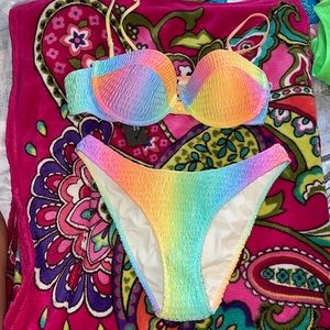 Triangl swimsuit new size medium rainbow